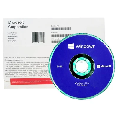 Microsoft Windows 11 Pro Originale Sticker COA 32/64BIT  Attivazione Immediata - Immagine 1 di 3