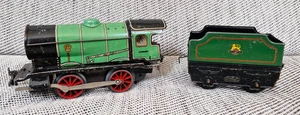 Green O Gauge Hornby Clockwork Locomotive Type M.1 And B.R Tender - Picture 1 of 14