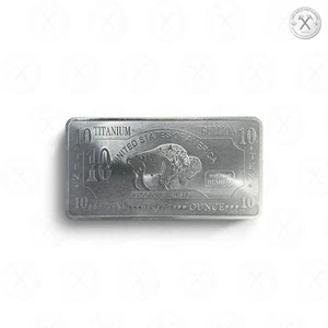 10 Troy ounce oz Titanium Buffalo Bullion Ingot Bar/.999 Fine [Ti] Element one - Picture 1 of 10