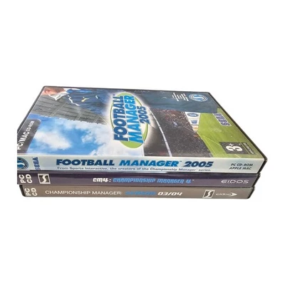 Football Manager & Championship Manager PC Game Lot – FM 2005 CM4 03/04 Retro - Image 1 of 3