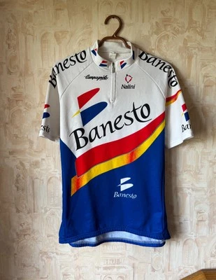 Vintage Nalini Banesto Short Sleeve Cycling Jersey Size 5 - 1/4 Zip Rare - Image 1 of 4