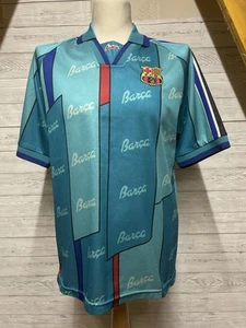 Barcelona FC 1996-1997 Away Football Shirt Score Draw Size Adults Medium Rare! - Imagen 1 de 10