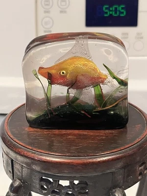 Vintage MCM Murano Barbini Cenedese Fish Aquarium Italian Art Glass - Image 1 of 4