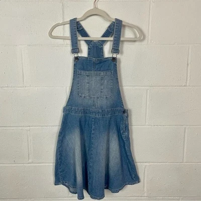 Babero de mezclilla American Rag jersey falda voladiza vaquera tareas de granja granero 5 Foto 1 de 4