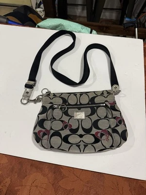 Bolso Bandolera COACH 18711 Poppy Heart Signature Glam Leer Descripción Foto 1 de 4