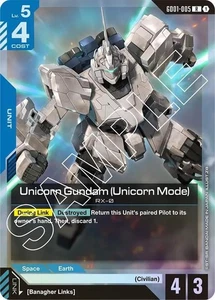 Unicorn Gundam (Unicorn Mode) Foil - GD01-005 NM - Gundam TCG Card Game - Bild 1 von 1