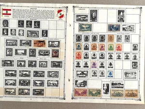 Lebanon group of 48 stamps on album pages Scott Cat C37/C567 1928-1968 - Picture 1 of 8