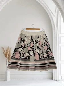 Falda Plisada Ann Taylor Para Mujer Talla 6 Floral Algodón Seda Femenina Elegante $129 - Imagen 1 de 16