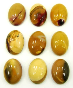 Lote de 9 piezas de cabujón de piedras preciosas de jaspe mocaí natural de 219,55 quilates - 62167 - Imagen 1 de 5