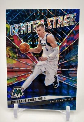 2020-21 Panini Mosaic #4 Kristaps Porzingis  Center Stage Prizm Insert Mavericks - Image 1 of 2