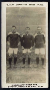 PATTREIOUEX (EARLY) - FOOTBALLERS (FA) - #41 MIDDLESBORO MIDDLE LINE - Picture 1 of 2