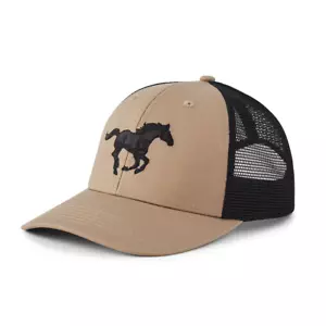 Life is Good Galloping Horse Trucker Clean Hat, Tan - Picture 1 of 3