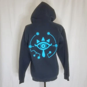 Chaqueta con capucha negra y azul Legend of Zelda Breath of the Wild talla pequeña - Imagen 1 de 8