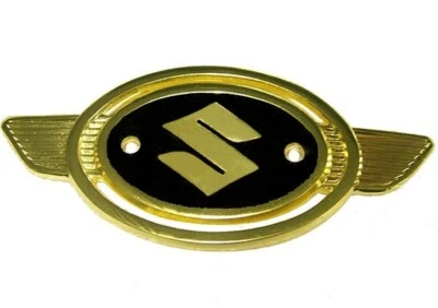 Early Suzuki T125 T250 T500 Stinger Fuel Tank Emblem Badge Set Repro Brass Metal Foto 1 de 2