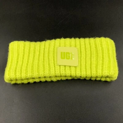 UGG DIADEMA GRUESA ACANALADA PUNTO CALENTADOR DE OREJAS MUJER TALLA ÚNICA ~ VERDE TENIS  Foto 1 de 4
