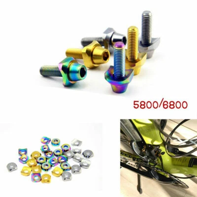 1* Tornillos de retención de desviador delantero de titanio con junta cóncava de cuarteto Foto 1 de 4