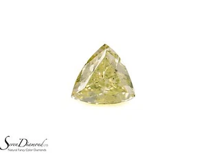 Diamant natürliche Farbe ausgefallen grünlich gelb 0,37 ct Karat lose GIA Zertifikat - Bild 1 von 5