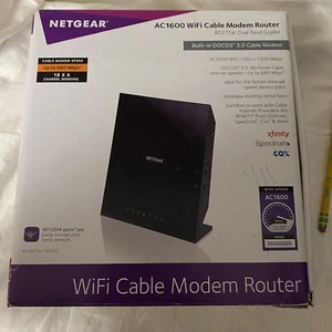 NETGEAR AC1600 Kabel Wifi Modem Router C6250 - czarny (C6250-100NAS) - Zdjęcie 1 z 5