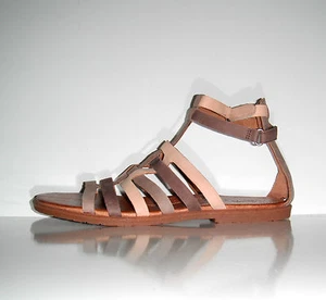 Scarpa nuova Naya Zamira Gladiator ispirata al gladiatore cinturino piatto in pelle taglia 10 stretta $175 - Foto 1 di 7