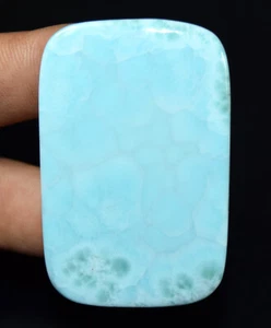 130.95 Cts. 100% Natural Big Larimar Cushion Cabochon 58*38*5 mm Loose Gemstones - Picture 1 of 3