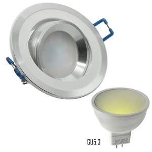 Faretto orientabile LED 12V 7W bicolore incasso GU5.3 camper barca foro 70mm - Imagen 1 de 9