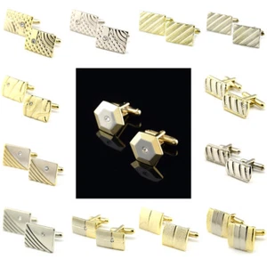 Herren Schmuck Hochwertige Business Manschettenknöpfe Hochzeit Formell Party Manschettenknöpfe - Bild 1 von 21