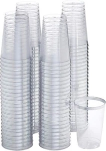 12oz Hard Plastic Party Cups – Perfect for 50 Count (Pack of 1), Silver Rim - Picture 1 of 6