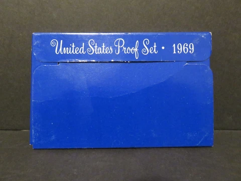 1969- S Proof Set Gem Proof Original Box US Mint 5 Coins ~ 224-3 Cover