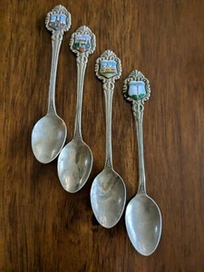 VTG Souvenir Spoons (4) SilverPlate Stuttgart, Frankfurt, Munchen, Nurnberg 18RS - Picture 1 of 6