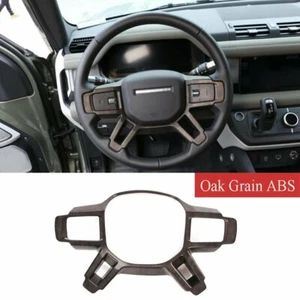 1×Oak Grain ABS Steering Wheel Panel Cover Trim Kit For Land Rover Defender 2020 - Foto 1 di 12