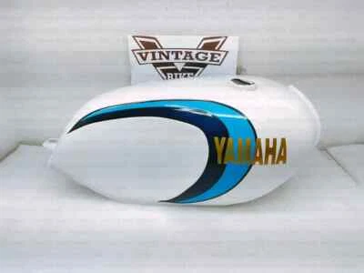 YAMAHA Rd350 Lc 1980-1981 WHITE PAINTED ALUMINIUM GAS FUEL PETROL TANK |Fit For - Image 1 of 4