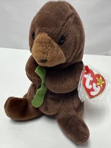 Ty Beanie Baby Seaweed the Otter #4080 Tag Errors 1995 Original - Picture 1 of 17