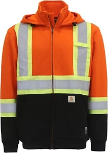 Bocomal FR Flame Resistant 14oz Heavyweight High Visibility Safety Hoodie - Picture 1 of 33