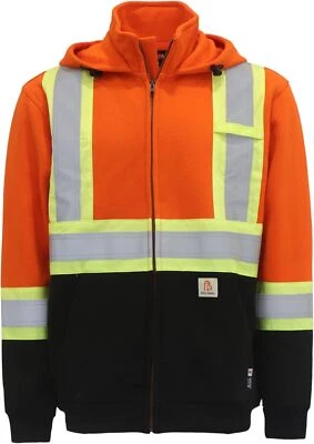 Bocomal FR Flame Resistant 14oz Heavyweight High Visibility Safety Hoodie - Image 1 of 4