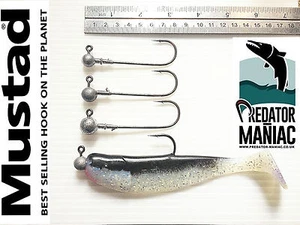 8/0 MUSTAD GROSSES SPIEL JIG KÖPFE. 2er PACK. HECHT, ZANDER, BARSCH, SEEANGELN. - Bild 1 von 7