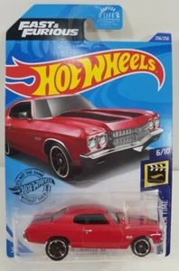 Hot Wheels Fast And Furious '70 Chevelle SS Red Die-Cast HW Screen Time #6/10  - Picture 1 of 4