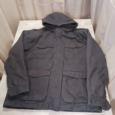 Roebuck & Co. Canvas Duck Coat Jacket Outdoor Wear Men XL Charcoal 4 Flap Pocket - Image 1 of 4