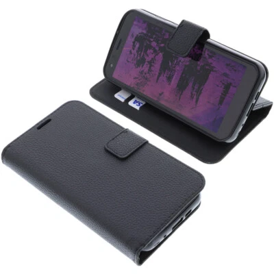 BLUE-HANDY Funda protectora para móvil CAT S62 PRO estilo libro áspera negra
