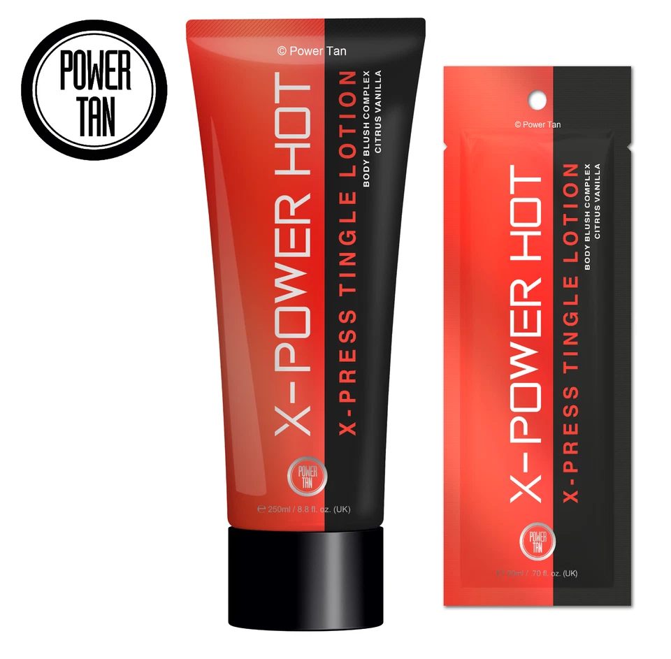 Power Tan X-Power Hot Tingle Tanning Sunbed Lotion Accelerator Tube or Sachet - Image 1 of 1