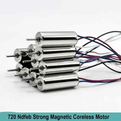 MARKENLOS 2PCS Mini 720 Coreless Motor NdFeB Strong Magnetic DC 3.7V 42000RPM High Speed