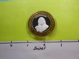 CHIEF SATANTA KIOWA INDIAN JACKPOT JUNCTION CASINO $10 GAMING 999 SILVER COIN K3 - Picture 1 of 2