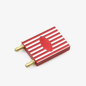 Aluminium Wasserkühlplatte 42 mm x 32 mm Dual Wasseraufnahme für ESC, RC Boot - Bild 1 von 2