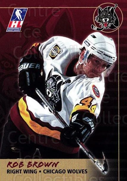 2000-01 Chicago Wolves #4 Rob Brown - Image 1 of 1