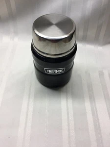 Termos con cuchara plegable - negro - 16 oz - 5 1/2" de alto - Imagen 1 de 5