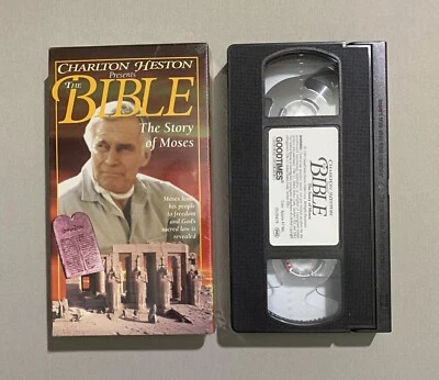 (VHS, 1992) Charlton Heston Presents The Bible: The Story of Moses - Movie - Image 1 of 4