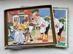 VINTAGE VICTORY PLYWOOD JIG SAW PUZZLE - HOT CROSS BUNS - 80 PIECES COMPLETE - Picture 1 of 8