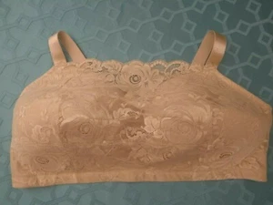 Comfort Choice 48G Cream Ivory BRA Lightly Padded Lace Overlay Wire free D7a - Picture 1 of 11