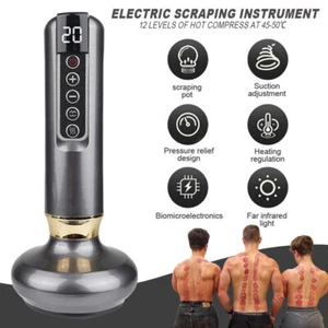 Electric Cupping Massager Vacuum Suction Cup GuaSha Anti Cellulite Beauty Tools - Picture 1 of 12