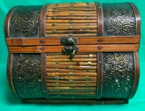 Wooden Storage Mini Chest w/Handles - Picture 1 of 7