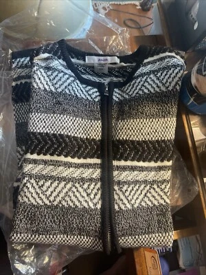 Alia Long Sleeve Front Zippered Cardigan Sweater S/P - Image 1 of 4